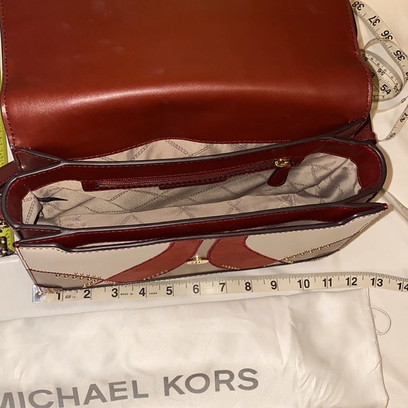 Michael Kors Bag Shoulder Crossbody Cognac Brown Leather & Suede - Picture 9 of 16